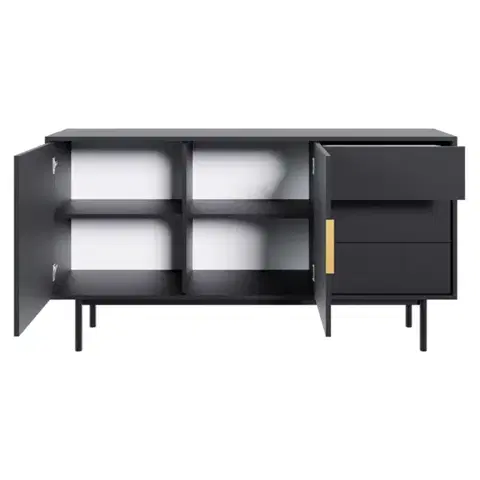 Komoda VIVALA 2D3S, černá