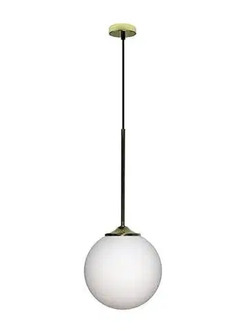 Závěsná lampa zlatá/bílá koule 20cm Glasgow Ledea