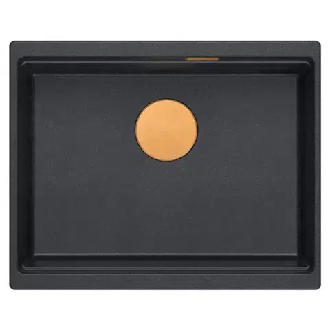 Quadron Granitový dřez Logan 100 Black Metallic Ocel HQJ6045U8_BS_U