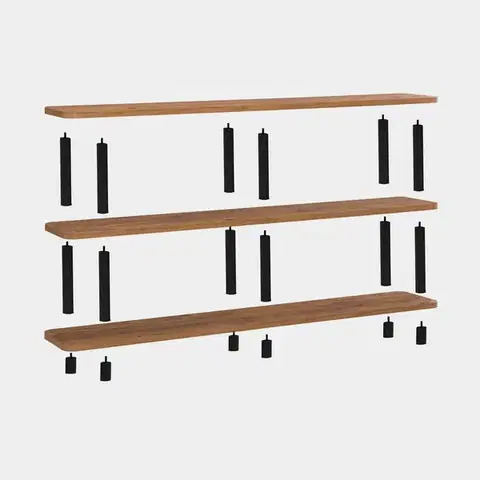 Regál Zen Black and Atlantic Pine