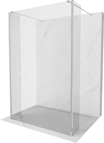 MEXEN/S Kioto Sprchová zástěna WALK-IN volněstojící 90 x 30 x 30, transparent, chrom 800-090-030-222-01-00-030