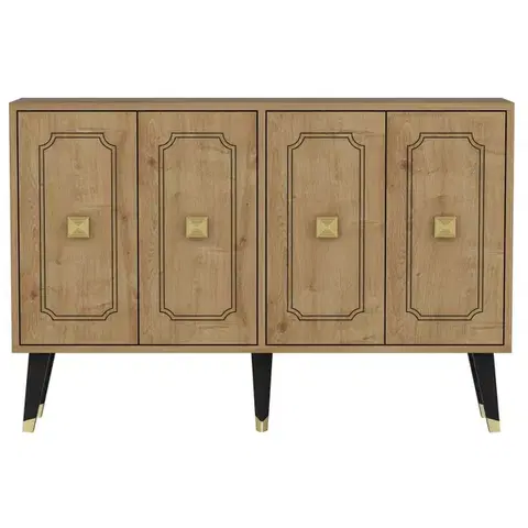Konzolový stolek Roland - Sapphire Oak, Gold