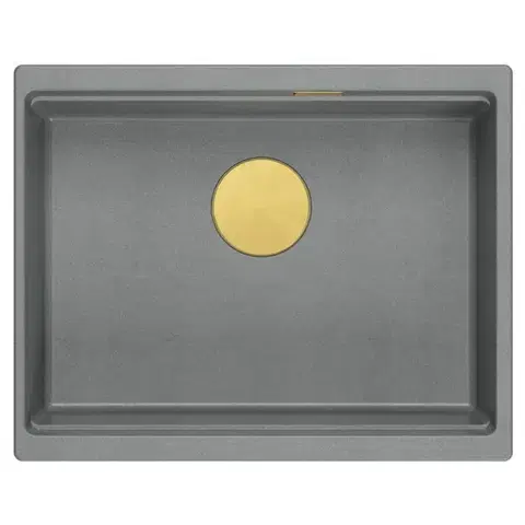 Quadron Granitový dřez Logan 100 Grey Metallic Ocel HQJ6045U5_BS_U