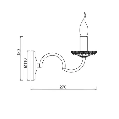 ACA Lighting Elegant nástěnné svítidlo DL9361WWG