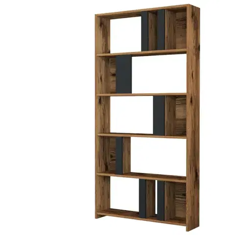 Knihovna Lima - Walnut, Anthracite
