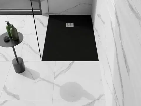 MEXEN Stone+ sprchová vanička obdélníková 130x90, černá 44709013