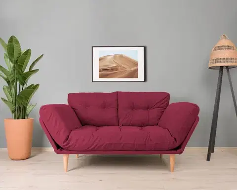 Trojmístná rozkládací pohovka Nina Daybed - Dark Red GR105