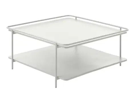 Estila Konferenční stolek Koge, světle šedý kov, 75 cm