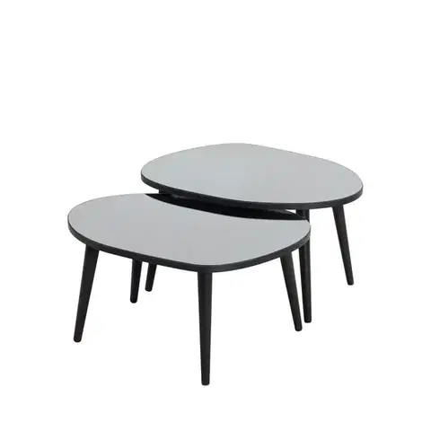 Sada odkládacích stolků (2 kusy) Gusto Set- Black, Fume