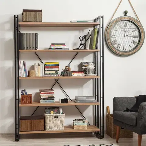 Regál Cosmo Fix Black and Atlantic Pine