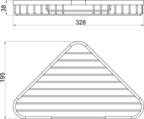 NOVASERVIS Rohová police velká Metalia Drátěný program chrom 6035,0