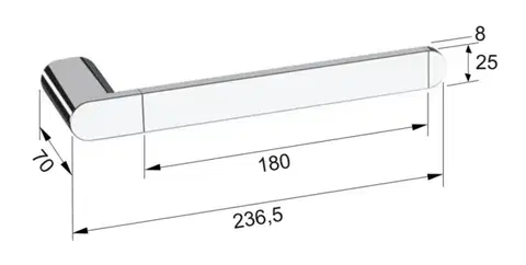 SAPHO FLORI držák ručníků otevřený, černá mat RF006/15