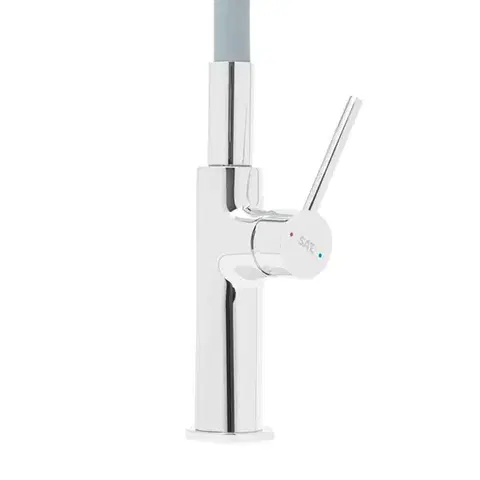 Dřezová baterie SAT se silikonovým ramínkem šedá/chrom SATBSD290S SATBSD290S