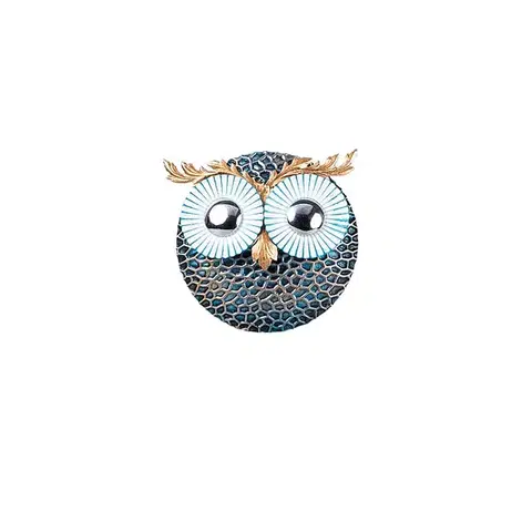 Dekorativní kovový doplněk na zeď Owl 3 - Silver