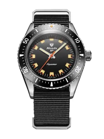 Nivada Grenchen Aquamar Black - Black Nato Strap