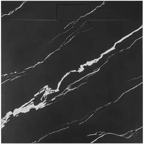REA Sprchová vanička Bazalt CARRARA BLACK 90x90 REA-K7003