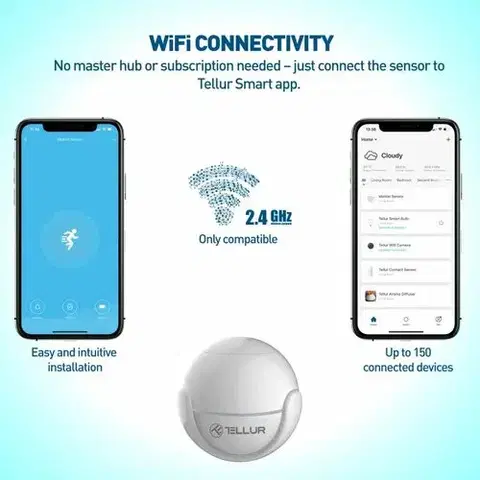 Tellur WiFi smart pohybový senzor, PIR, bílý