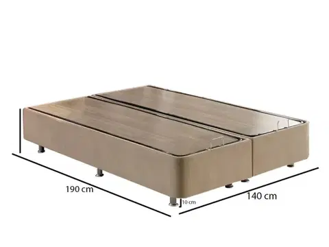 Rám dvoulůžkové postele Ela Double - Light Brown (140 x 190)