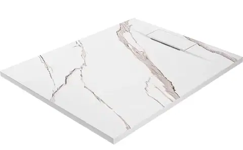 REA Sprchová vanička Bazalt CARRARA WHITE 80x100 REA-K7000