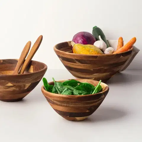 Miska na salát střední Akát o 25,4 cm – FLOW Wooden - 593712