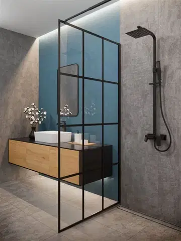 INVENA Sprchový sloup s baterií, Paros Trend, černá  AU-33-B04-C