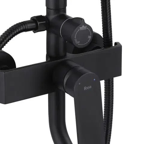 REA Sprchový sloup Hass černý REA-B9968