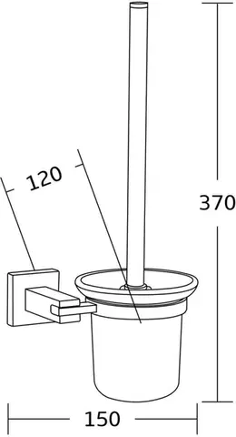 MEXEN Vane WC štětka, zlato 7020950-50