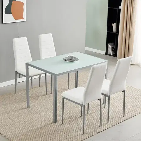Jídelní set pro 4 osoby AXIS, bílá