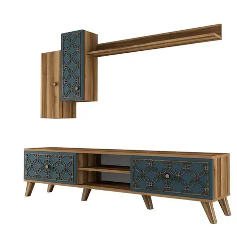 Televizní stěna Classe Walnut and Chalcedony