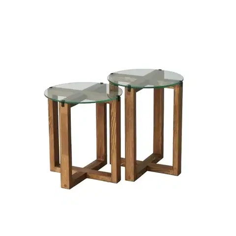 Sada odkládacích stolků (2 kusy) Amalfi - Walnut