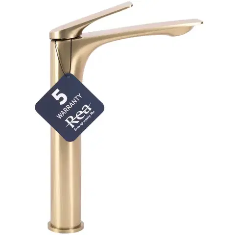REA Umyvadlová vysoká baterie AVALON brush gold vysoká REA-B2705