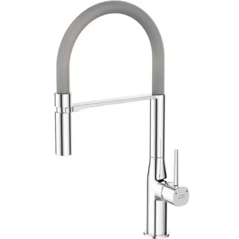 Laveo Pola stojánková dřezová baterie U, chrom/ šedé BAP_978D