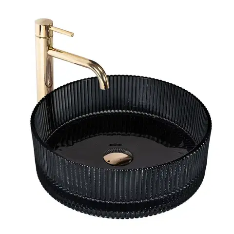 REA Umyvadlo na desku Ingrid 36x36 Black REA-U8520