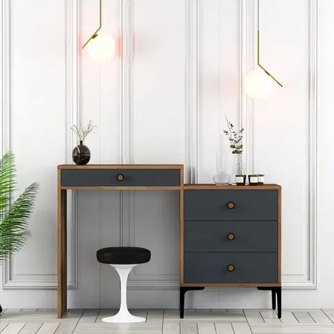 Toaletní stolek Lizbon 550 - Walnut, Anthracite