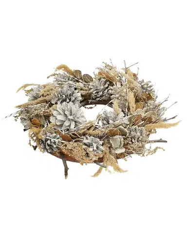 Věnec Winter Cone ⌀30cm beige
