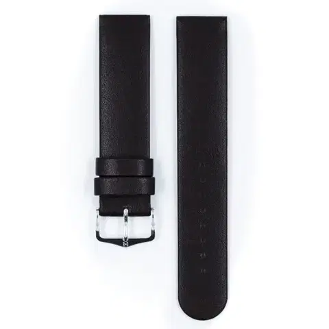 Řemínek Hirsch Scandic - černý - 20 mm - M – Střední délka - 20 mm - Stříbrná