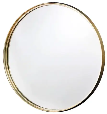 Estila Designové glamour kulaté nástěnné zrcadlo Keening s kovovým zlatým rámem 50 cm