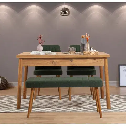 Set stolu a židlí (4 kusy) Costa Atlantice-Green
