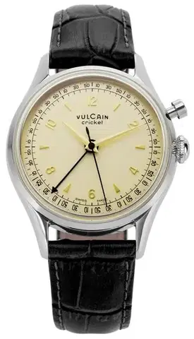 Vulcain Cricket Tradition 39 mm - Eggshell - Black Alligator