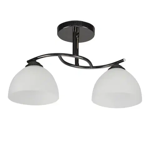 Stropní lampa Gracja Černá perla 2X40 E27 Bílé stínidlo
