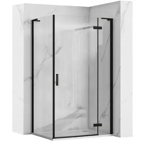 REA/S Sprchová kabina Hugo Black 100x90 KPL-45225