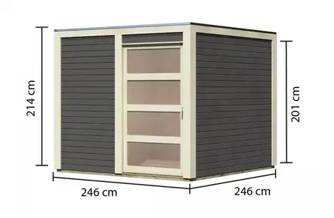 Dřevěný zahradní domek QUBIC 1 Lanitplast