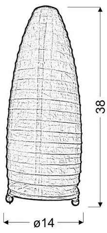 Papírová stolní lampa oranžová Papyrus
