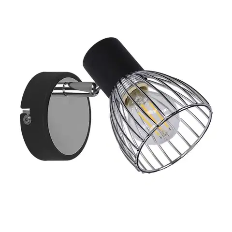 Nástěnná lampa 1X40W E14 černá + chrom MODO