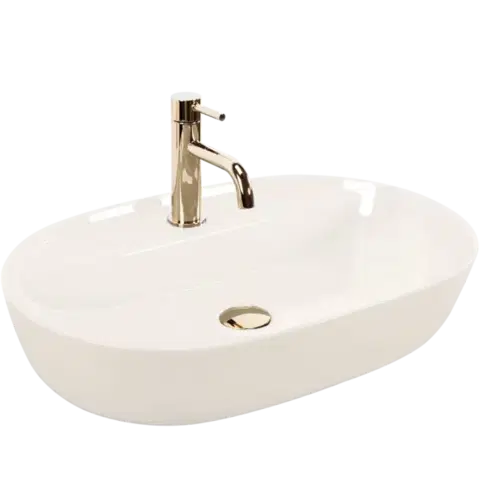 REA Umyvadlo na desku Aura 61 Ecru Shiny REA-U4589