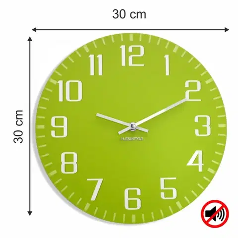 Zelené nástěnné hodiny pro děti