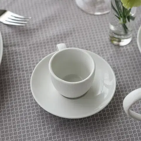 Mokka podšálek 12 cm — Fine Dining White Frosty - 493630