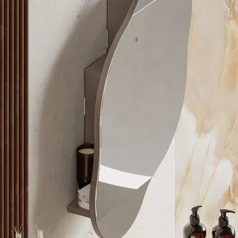 Koupelnová skříňka Cloud Storage Bathroom Wall Mirror - Light Mocha