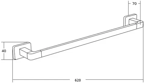 MEXEN Asis držák ručníků, chrom 7017624-00
