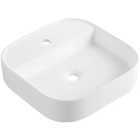 CERANO Umyvadlo keramické na desku Vico bílá lesklá 45x45,5  CER-680336